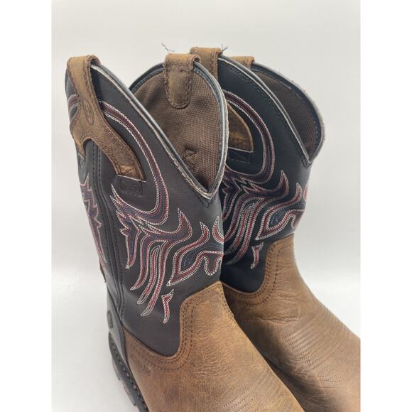 Justin WK2104 TANKER Men's NEW WITH DEFECT Steel-Toe Boot Brown US Size 11.5 - Picture 3 of 10